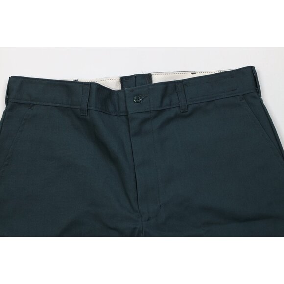Vintage 90s Streetwear Mens Size 34 Faded Workwear Mechanic Chino Shorts Green - Picture 2 of 12